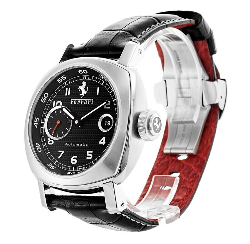 PANERAI FERRARI GRANTURISMO AUTOMATIC MEN'S WATCH FER00001

-Condition: Mint
-Case size: 45mm
-Case thickness: 15.6 mm
-Movement: Automatic 
-Crystal: Anti-Reflective Sapphire
-The Ferrari 'Prancing Horse' logo appears at the 12 o'clock position,