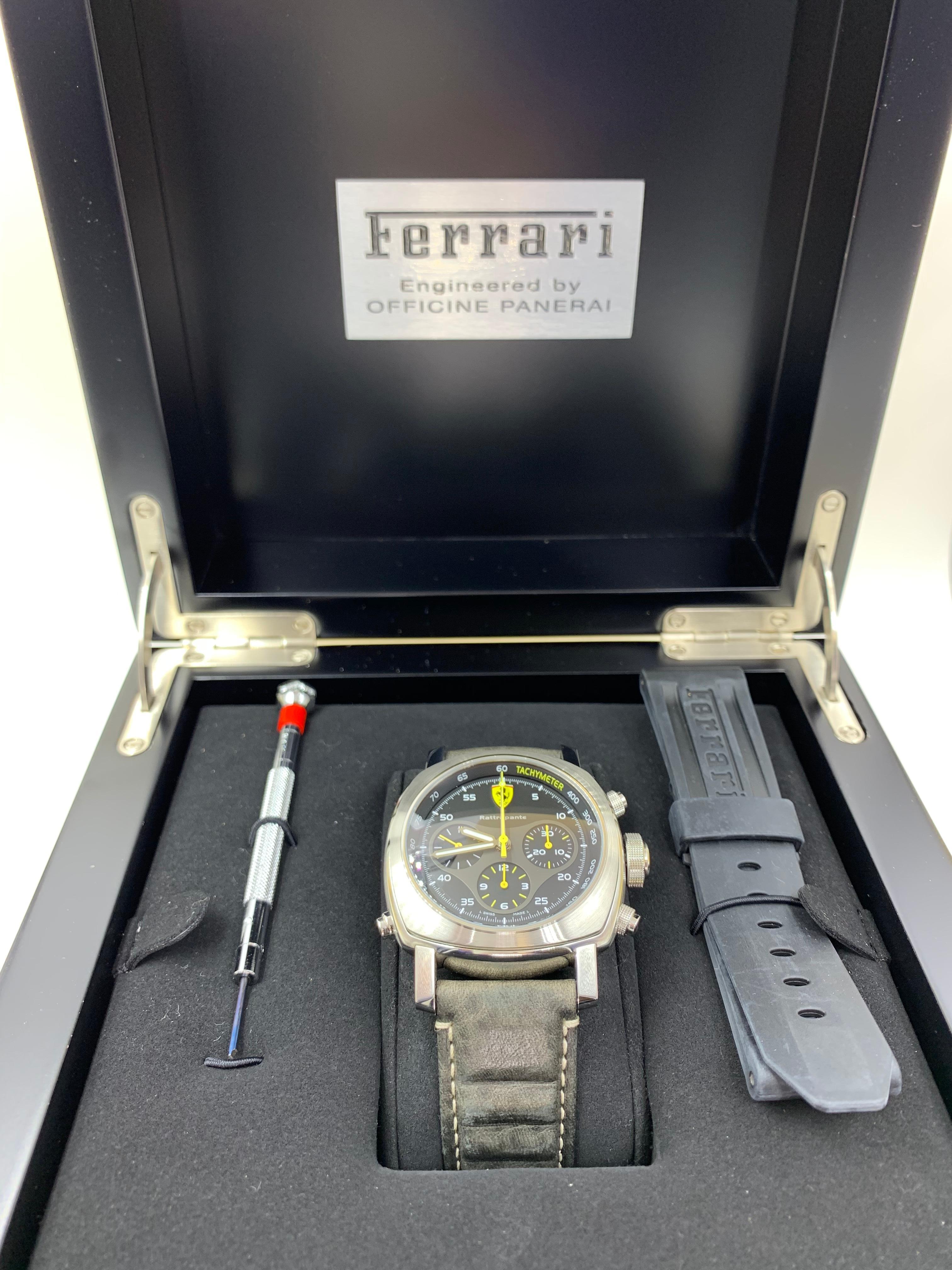 Panerai Ferrari Scuderia Rattrapante Men's Watch FER00010 For Sale 3