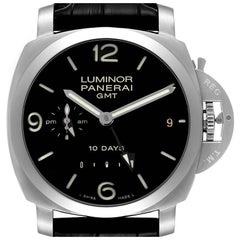Panerai Luminor 1950 10 Tage GMT Stahl Herrenuhr PAM00270 Box Papiere