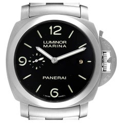 Panerai Luminor 1950 3 Days Black Dial Watch PAM00328 Box Papers