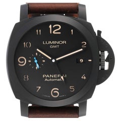 Used Panerai Luminor 1950 3 Days GMT Ceramic Mens Watch PAM01441 Box Papers