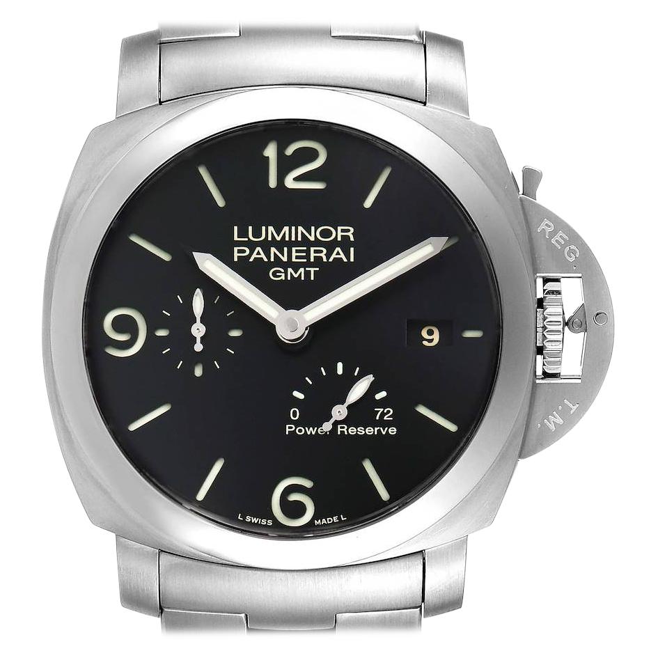 Panerai Luminor 1950 3 Days GMT Mens Watch PAM00347 Box Papers For Sale