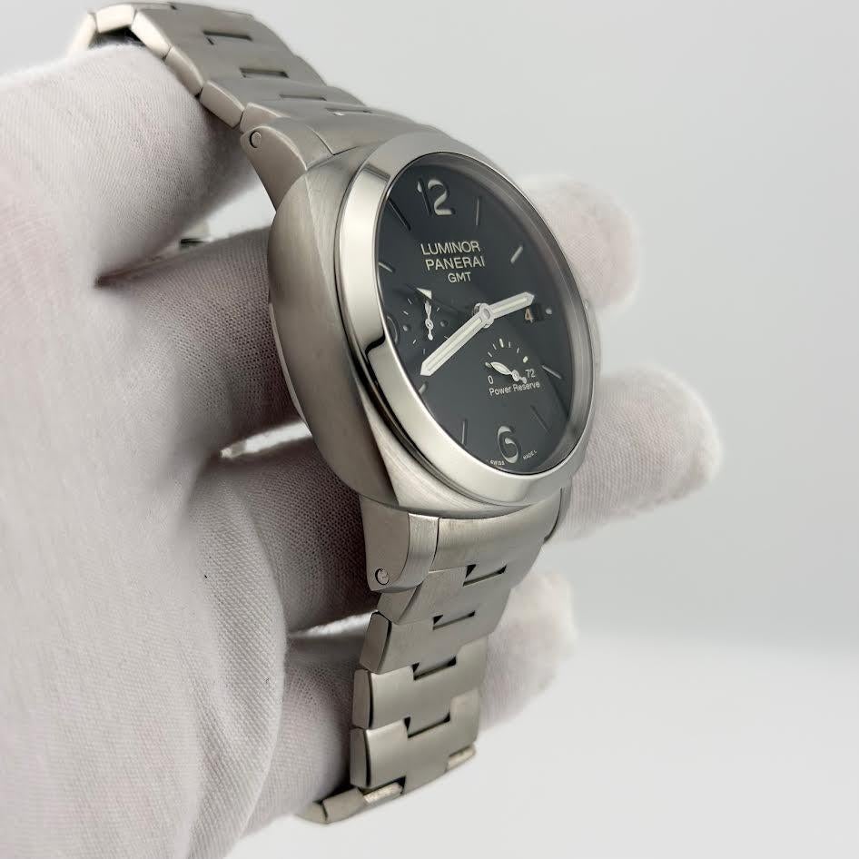 Panerai Luminor 1950 3 Tage GMT Gangreserve PAM00347 PAM 347 44mm Box Papier im Angebot 9