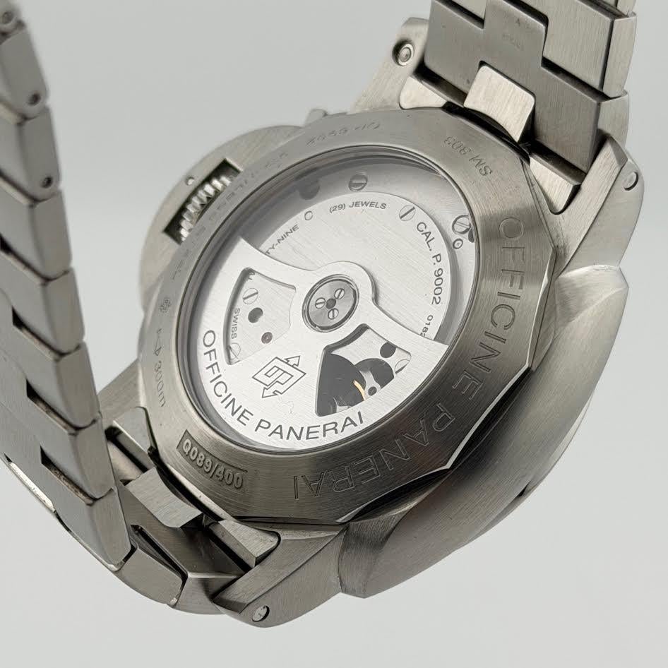 Panerai Luminor 1950 3 Tage GMT Gangreserve PAM00347 PAM 347 44mm Box Papier im Angebot 1