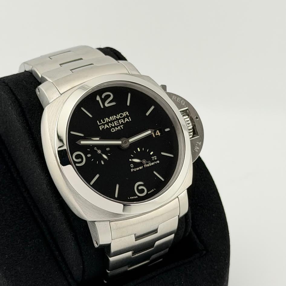 Panerai Luminor 1950 3 Tage GMT Gangreserve PAM00347 PAM 347 44mm Box Papier im Angebot 2