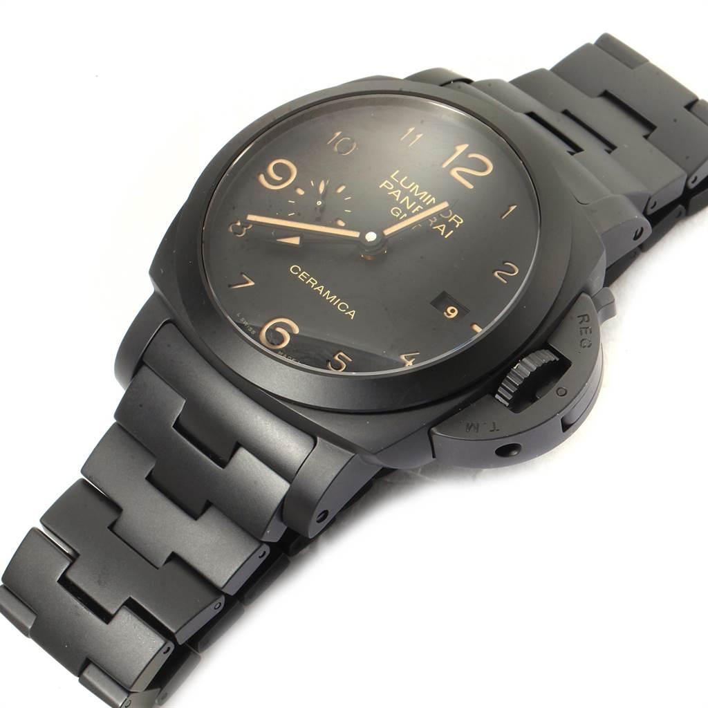 Panerai Luminor 1950 3 Days Tuttonero GMT Ceramic Men's Watch PAM00438 For Sale 1