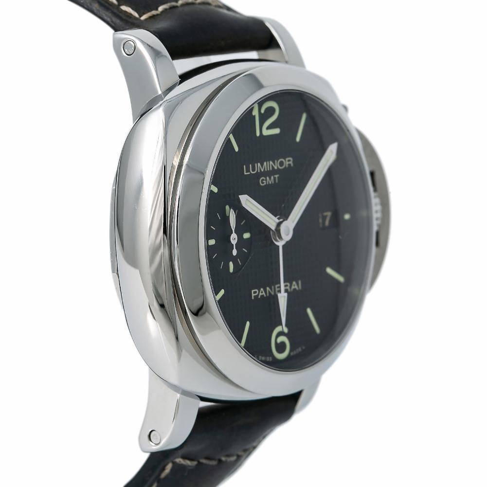 Panerai Luminor 1950 3Days GMT PAM00535 Men Automatic Black Dial Watch 42mm
