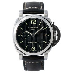 Used Panerai Luminor 1950 3Days GMT PAM00535 Men's Automatic Black Dial Watch