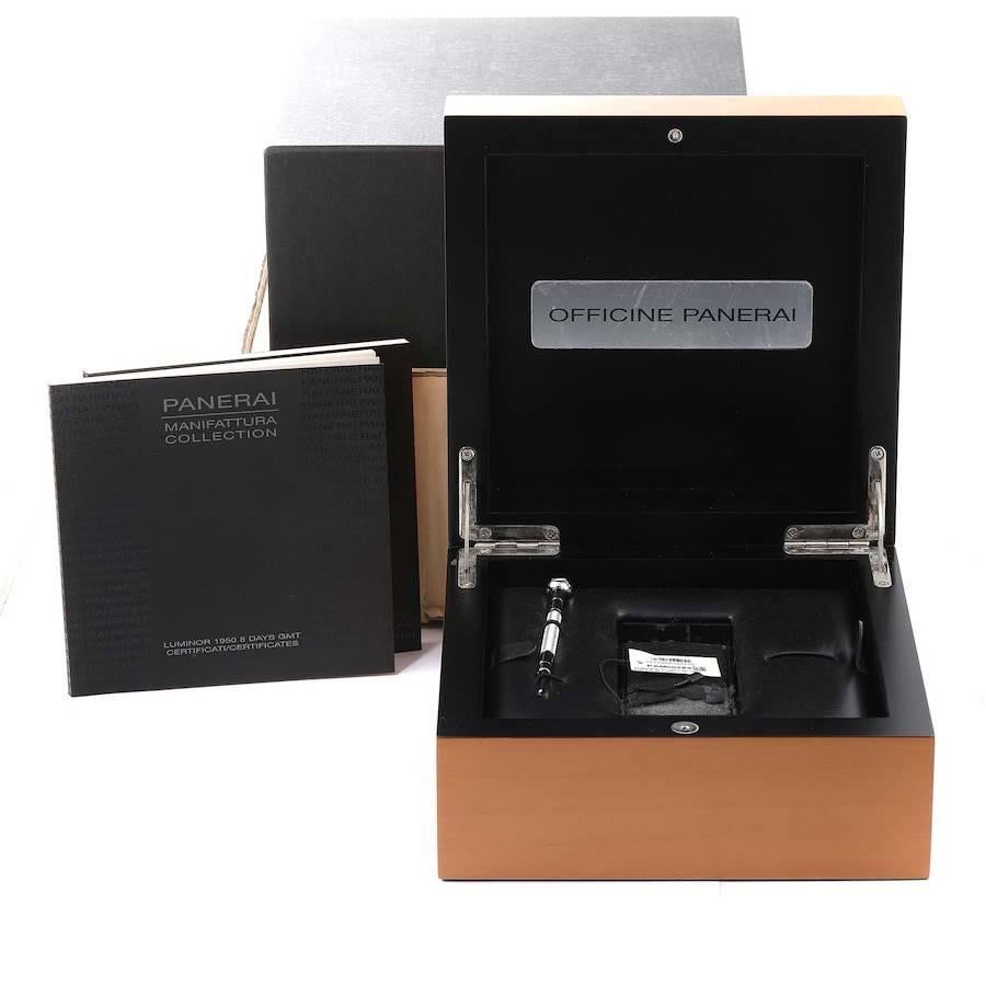 Panerai Luminor 1950 8 Tage GMT 18k Roségold Herrenuhr PAM00289 Box Papiere 8