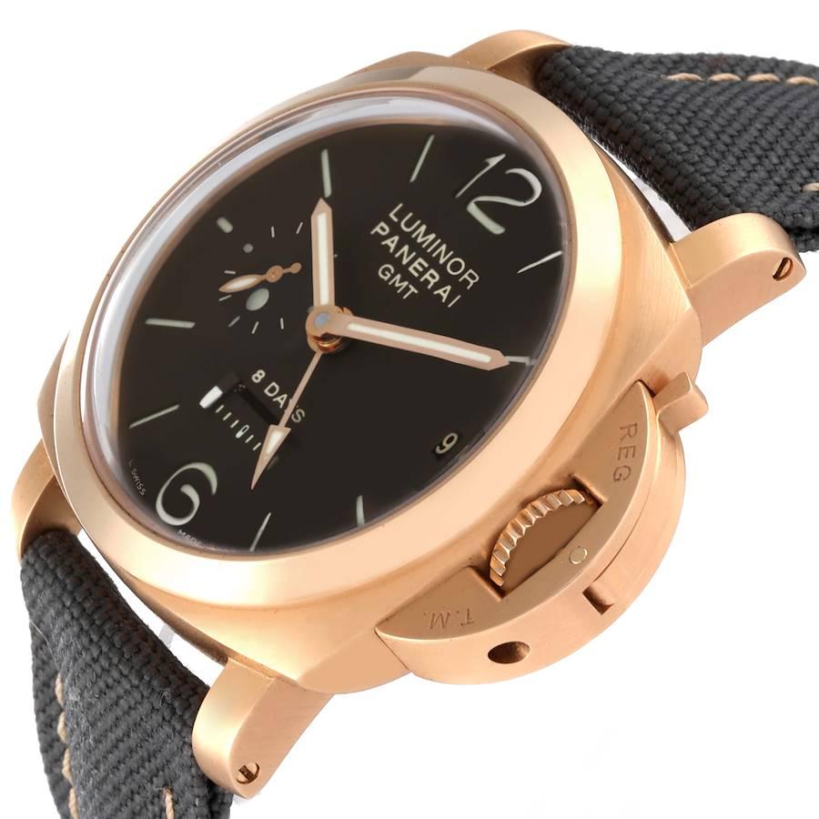 Panerai Luminor 1950 8 Tage GMT 18k Roségold Herrenuhr PAM00289 Box Papiere 2
