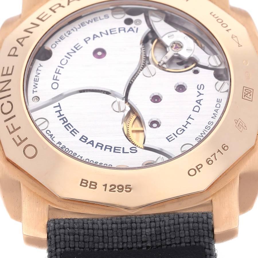 Panerai Luminor 1950 8 Tage GMT 18k Roségold Herrenuhr PAM00289 Box Papiere 3