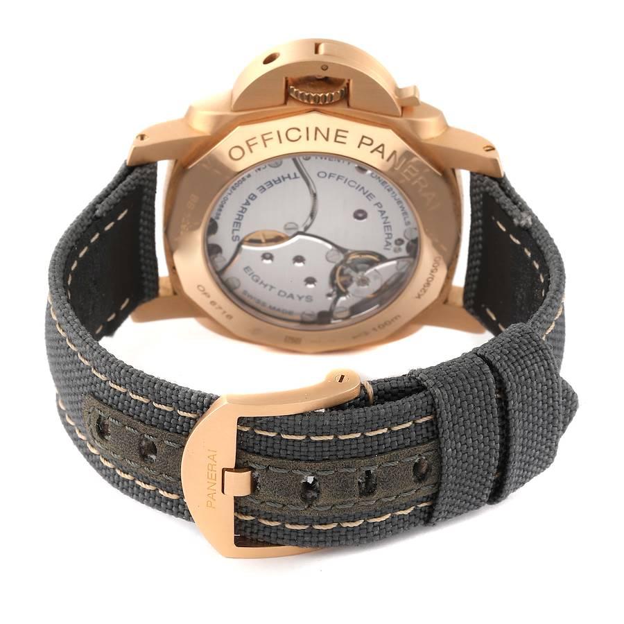 Panerai Luminor 1950 8 Tage GMT 18k Roségold Herrenuhr PAM00289 Box Papiere 4