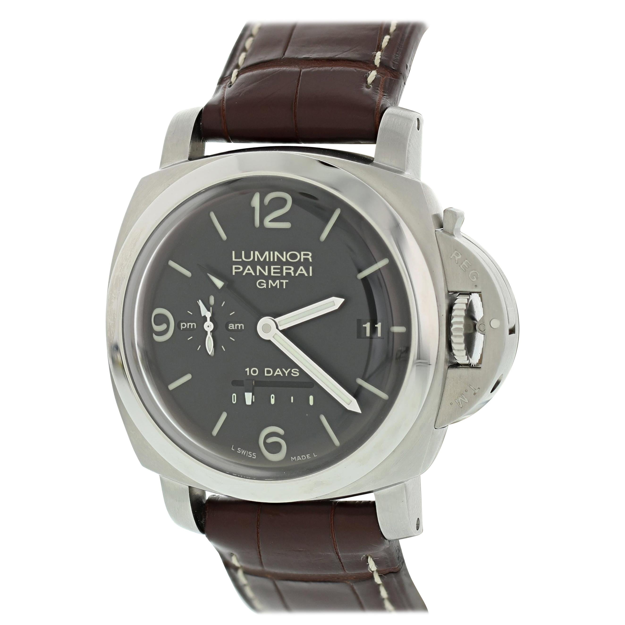 Panerai Luminor 1950 Acciaio PAM270 10 Days GMT Men’s Watch For Sale