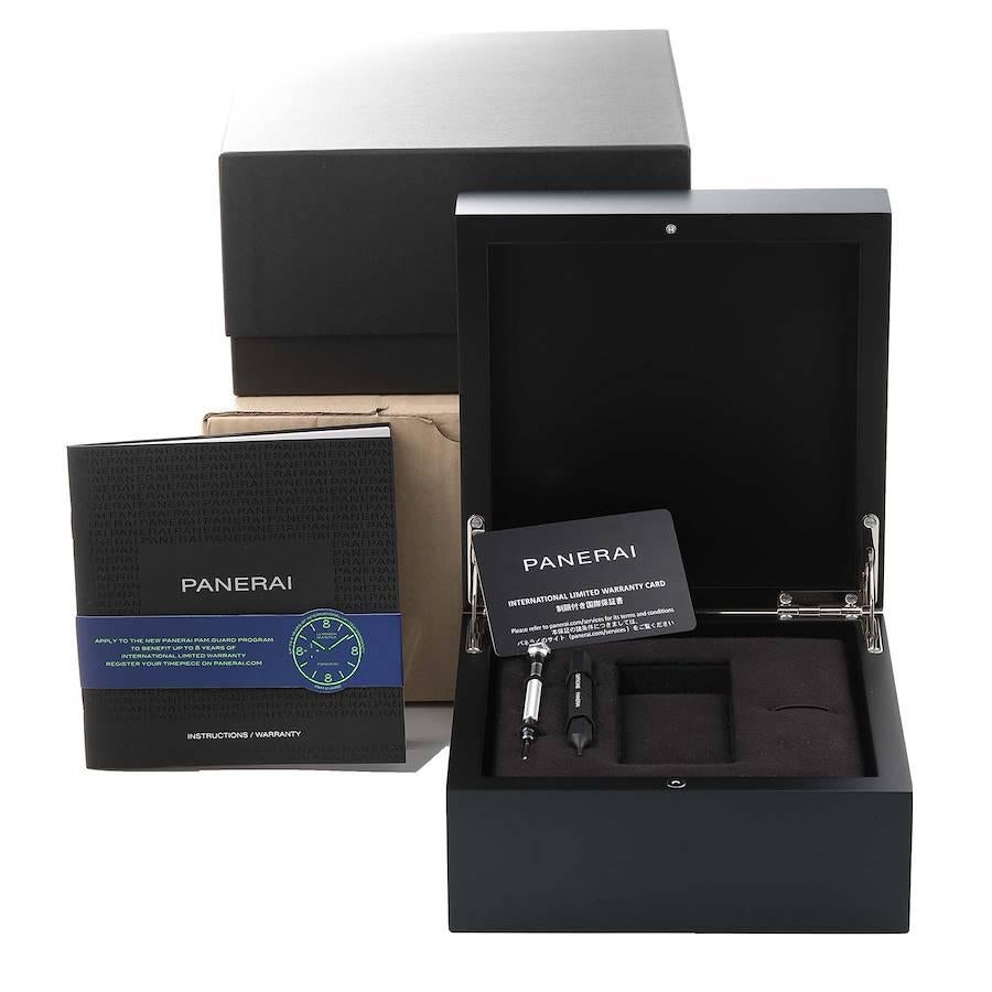 Panerai Luminor 1950 GMT Quadrante Verde MS Dhoni Edition Orologio PAM01056 Scheda Box 4