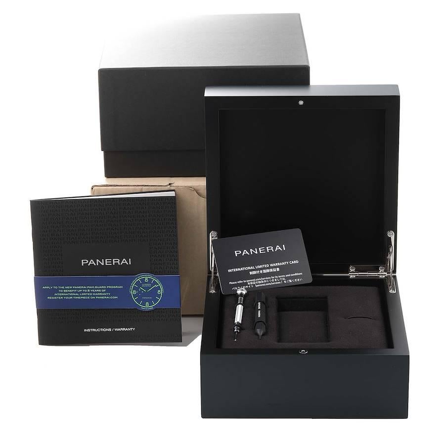 Panerai Luminor 1950 GMT Green Dial MS Dhoni Edition Watch PAM01056 Box Card 4