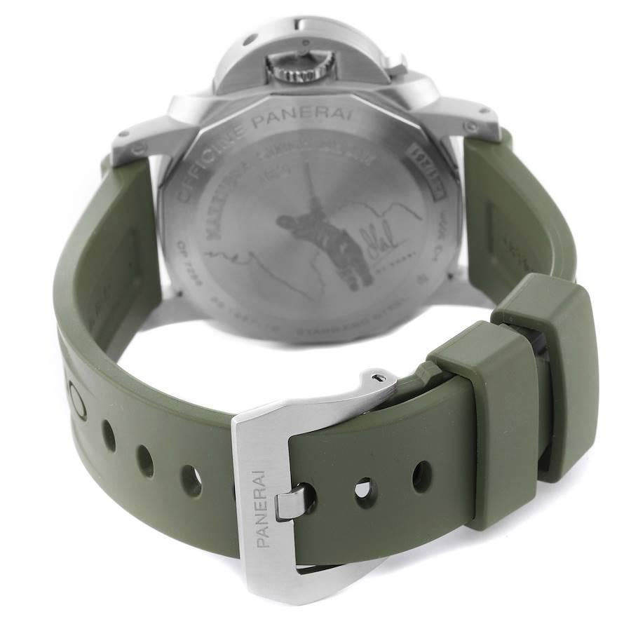 Men's Panerai Luminor 1950 GMT Green Dial MS Dhoni Edition Watch PAM01056 Box Card