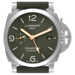 Panerai Luminor 1950 GMT Green Dial MS Dhoni Edition Watch PAM01056 Box Card