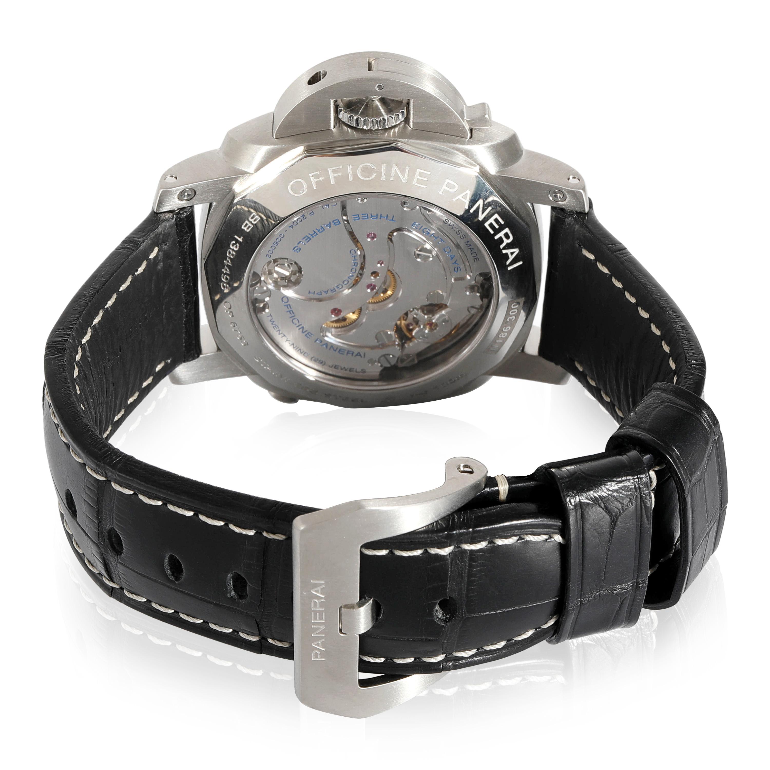 Panerai Luminor 1950 Monopulsante GMT PAM00275 Herrenuhr in  Rostfreier Stahl 3