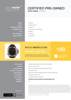 Panerai Luminor 1950 PAM00311, Brown Dial, Certified and Warranty