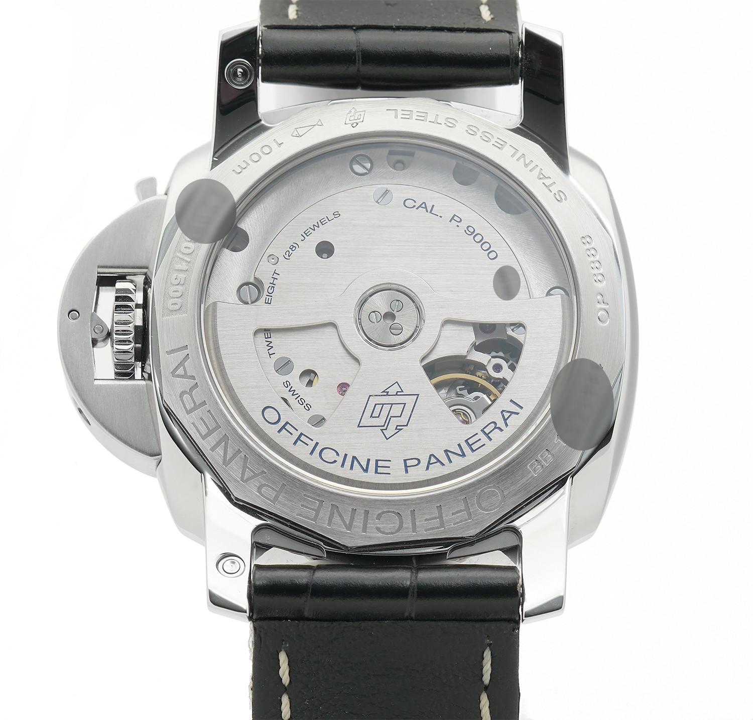 Contemporary Panerai Luminor 1950 PAM00523, White Dial, Certified and Warranty