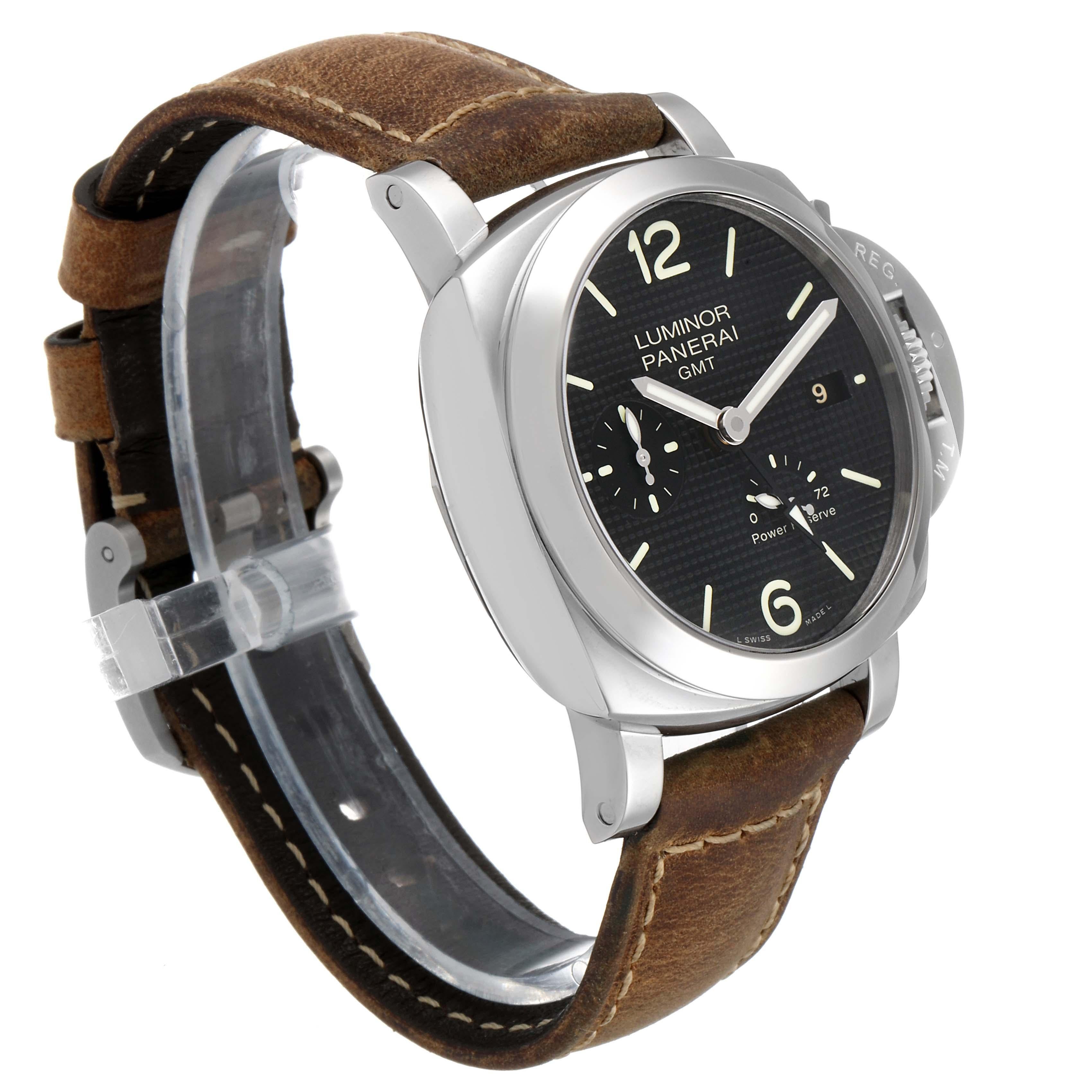 Panerai Luminor 1950 Power Reserve 3 Day GMT Mens Watch PAM00537 In Excellent Condition In Atlanta, GA