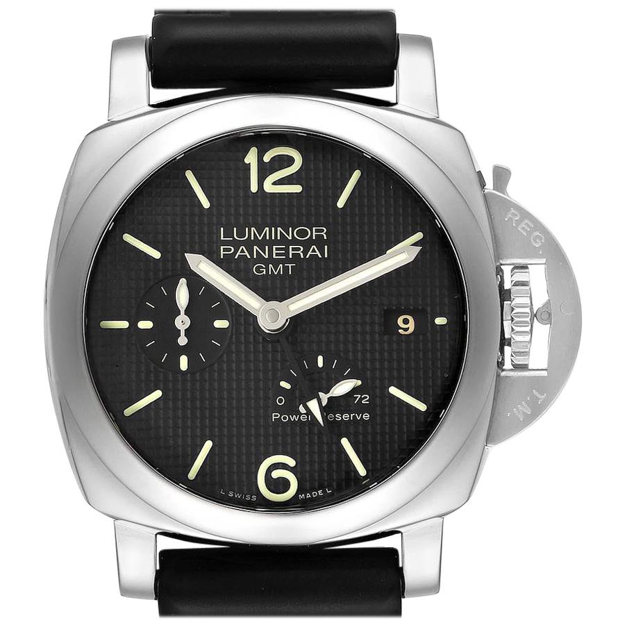 Panerai Luminor 1950 Power Reserve 3 Day GMT Watch PAM00537 Box Papers For Sale