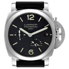 Panerai Luminor 1950 Power Reserve 3 Day GMT Watch PAM00537 Box Papers