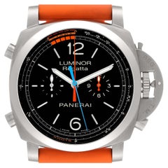 Panerai Luminor 1950 Regatta Flyback Titanium Mens Watch PAM00526 Box Papers