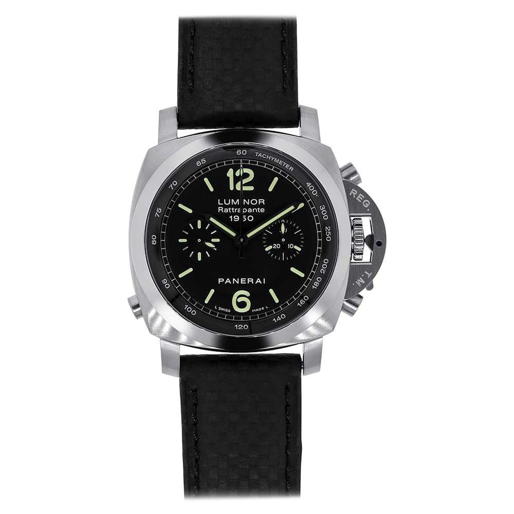Panerai Luminor 1950 Stainless-Steel Rattrapante Chronograph Watch PAM00213 For Sale