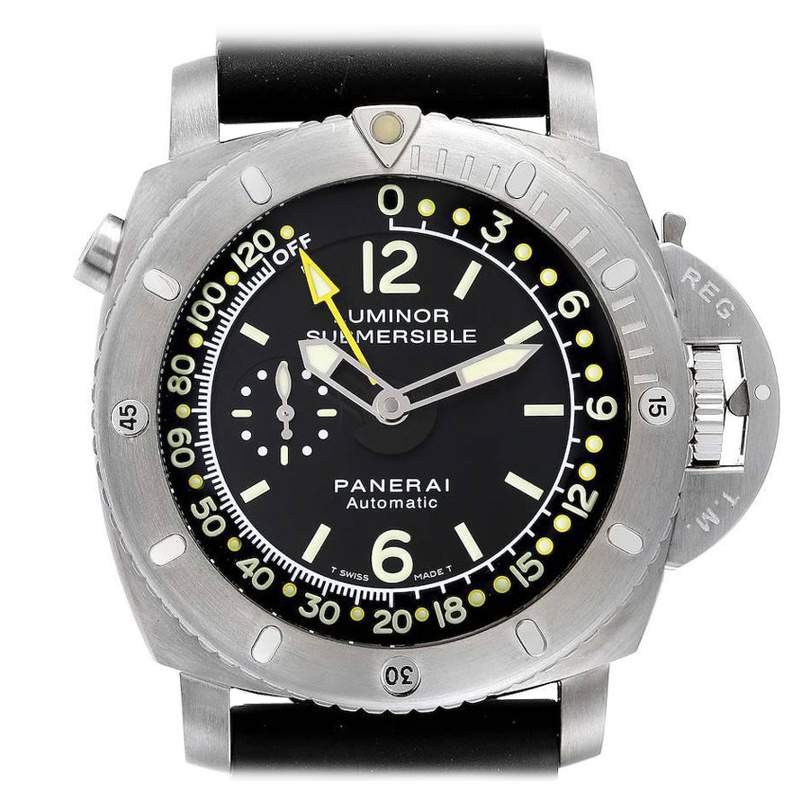 Panerai Luminor 1950 Submersible Depth Gauge Titanium Watch PAM00193 Box Card en vente