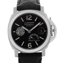 Panerai Luminor Power Reserve Stahl Schwarzes Zifferblatt Automatik-Herrenuhr PAM00125