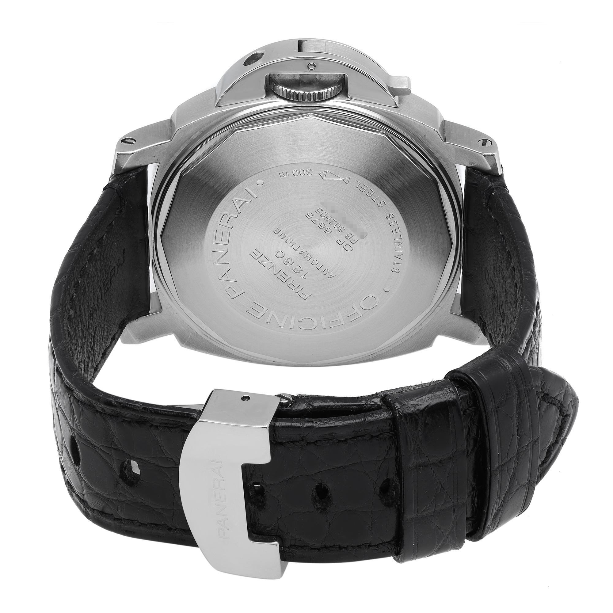 Panerai Luminor Power Reserve Steel Black Dial Automatic Men Watch PAM00125 2