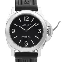 Panerai Luminor Stainless Steel Black Dial Hand Wind Mens Watch PAM00002
