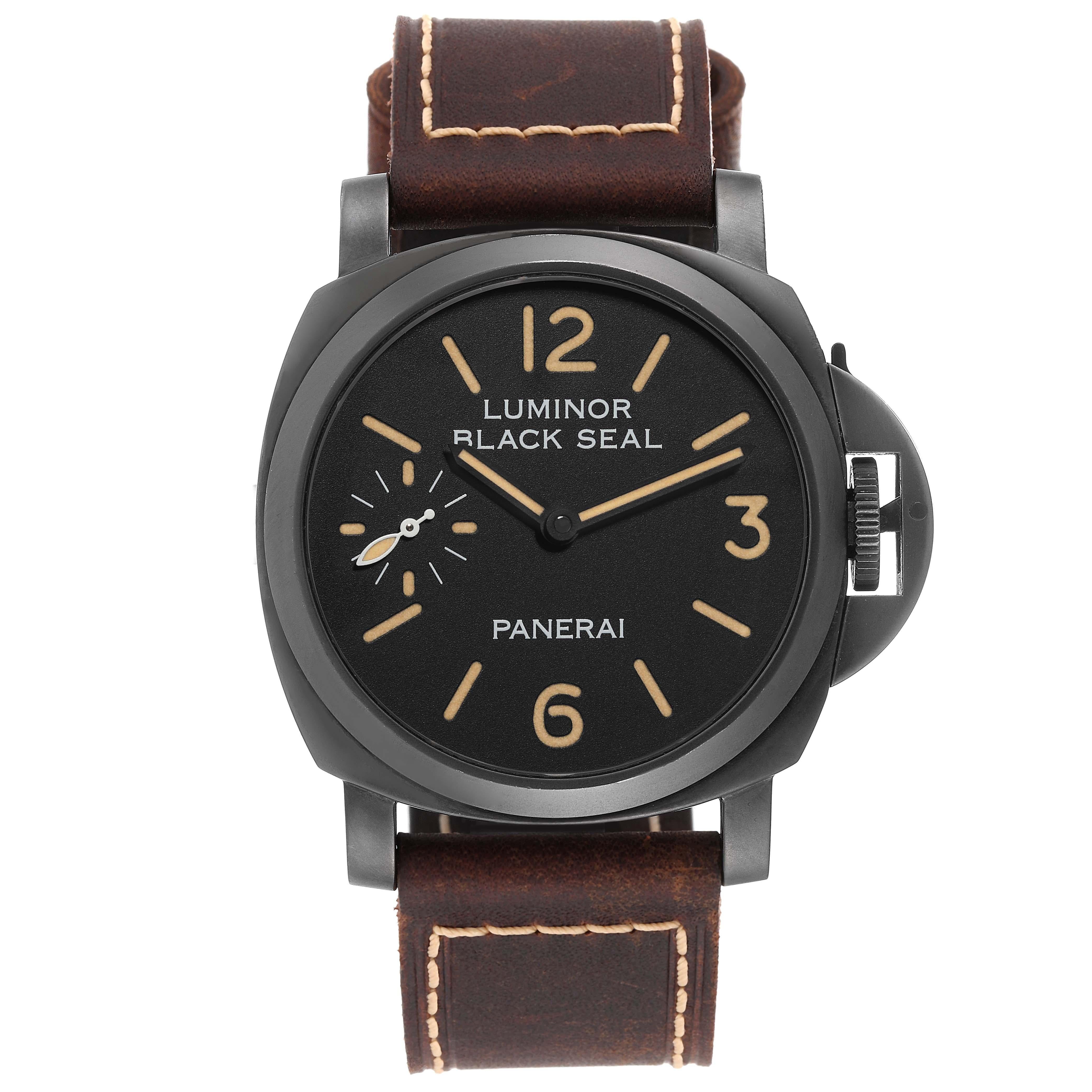 Panerai Luminor 8 Days Limited Edition Steel Mens Watch Set PAM00785 Box Papers In Excellent Condition For Sale In Atlanta, GA