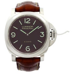 Panerai Luminor 8 Days Titanium Brown Dial Hand Wind Men's Watch PAM00562