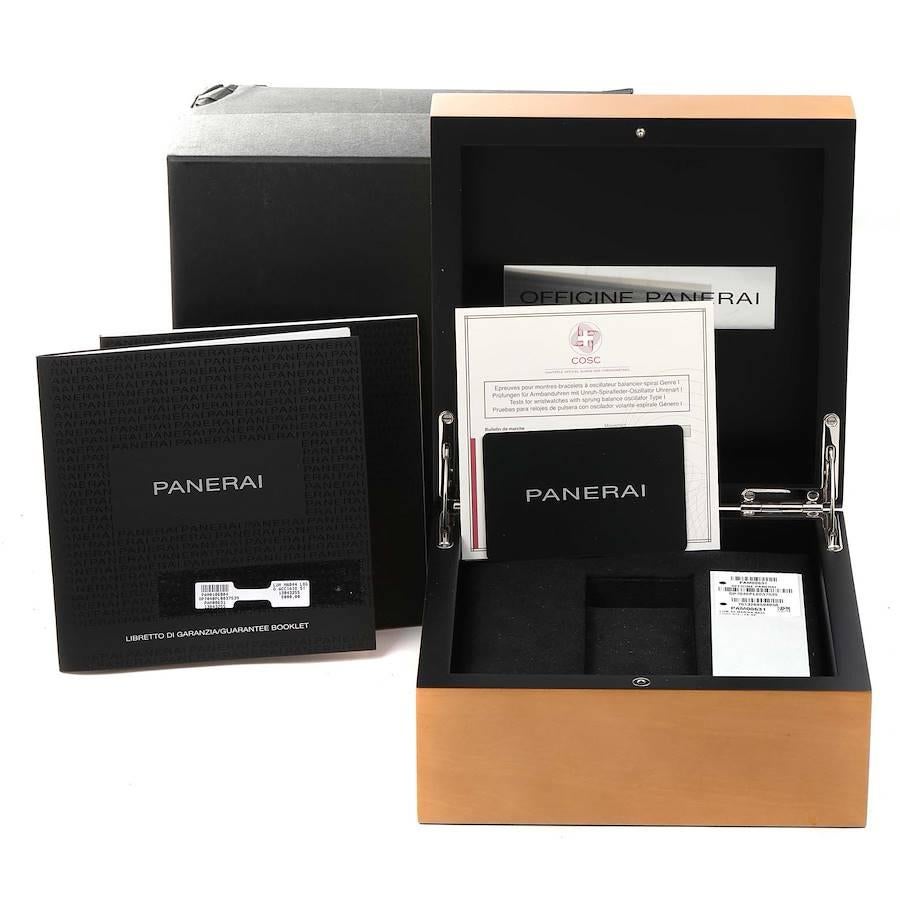 Panerai Luminor Acciaio Logo Steel Mens Watch PAM00631 Box Papers For Sale 7