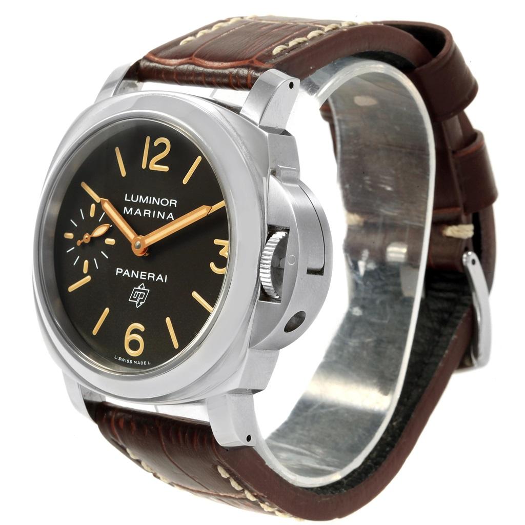 Panerai Luminor Acciaio Logo Tropical Brown Dial Watch PAM00632 5