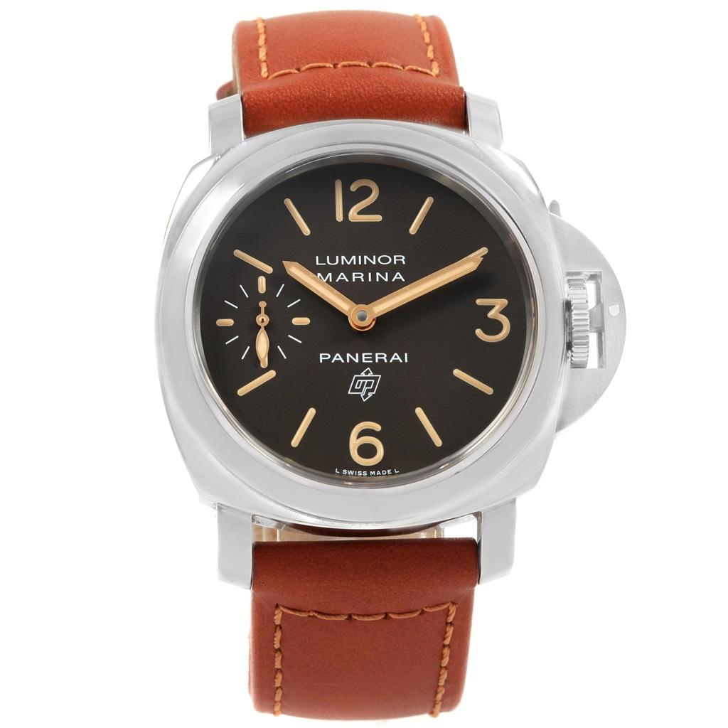 Panerai Luminor Acciaio Logo Tropical Brown Dial Watch PAM00632 For Sale 2