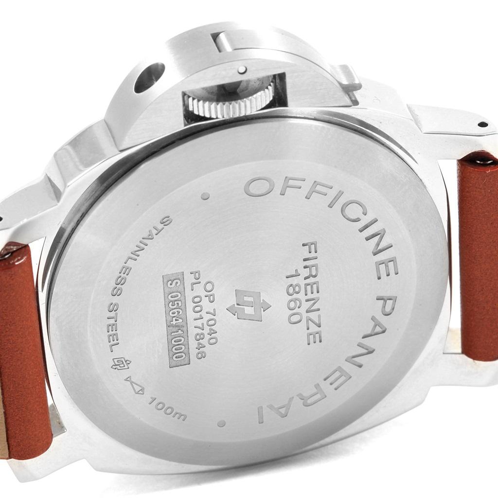 Panerai Luminor Acciaio Logo Tropical Brown Dial Watch PAM00632 For Sale 3
