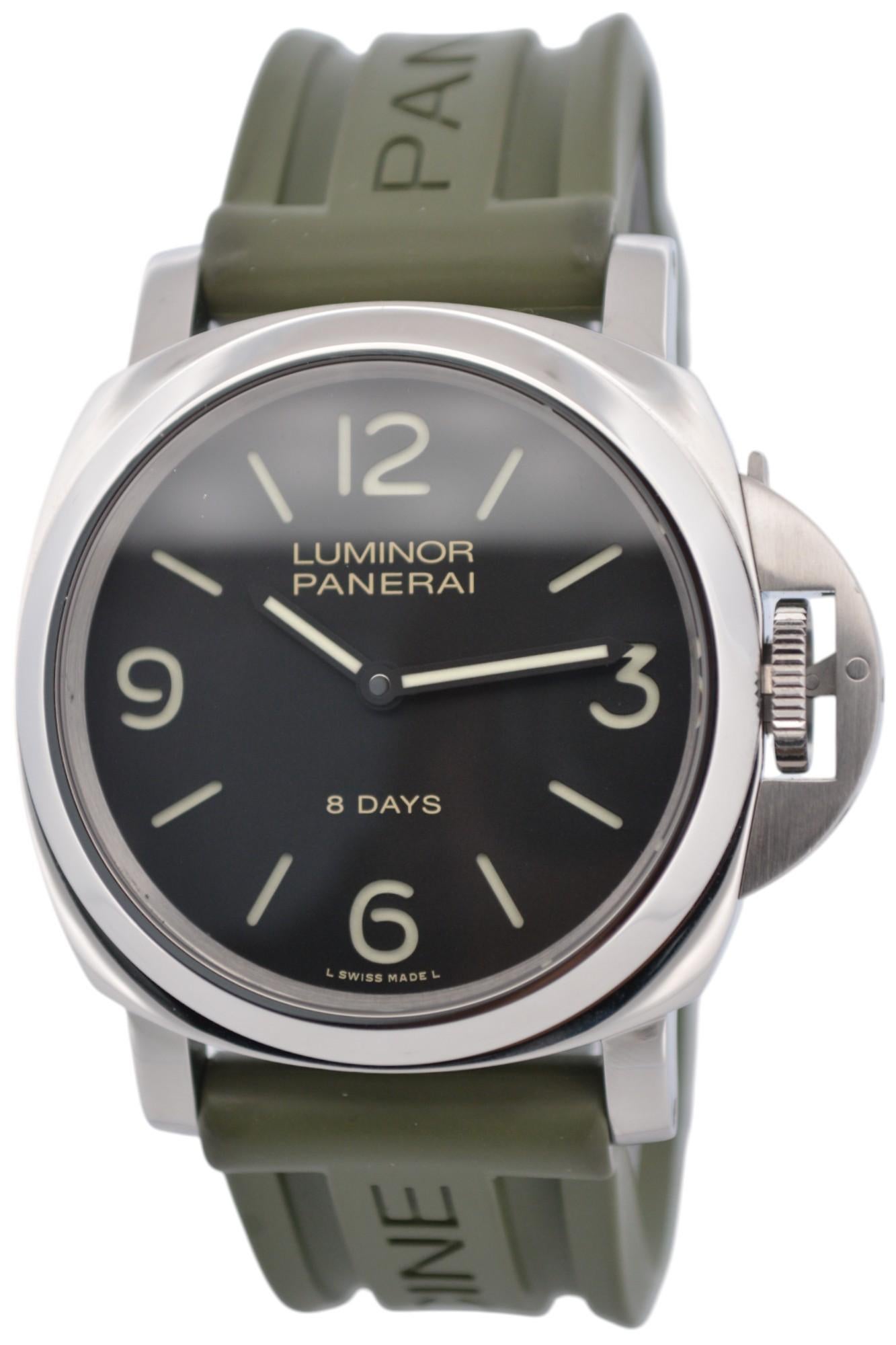 Panerai Luminor Base 8 Days 44 Stainless Steel Manual Winding Ref: PAM 00560 For Sale 8