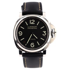 Panerai Luminor Base 8 Days Acciaio Manual Watch Stainless Steel with Leather