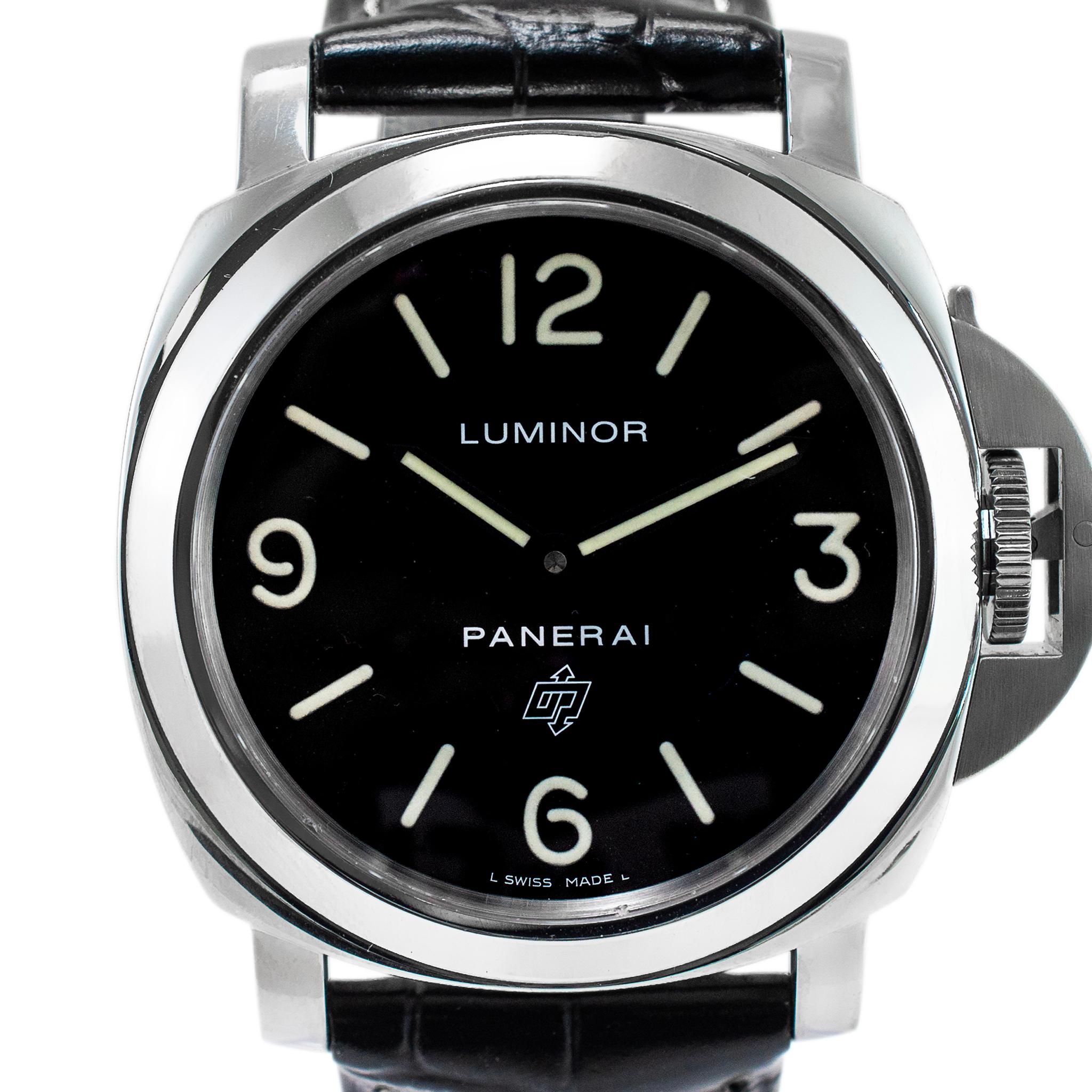 Brand: Panerai

Gender: Men

Metal Type: Stainless Steel

Diameter: 44.00 mm

Weight: 137.86 grams

Men's stainless steel PANERAI Swiss-made watch. The metal was tested and determined to be stainless steel. The 