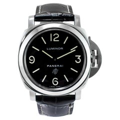 Panerai Luminor Base Logo 44MM OP6834 Black Leather Strap Steel Watch