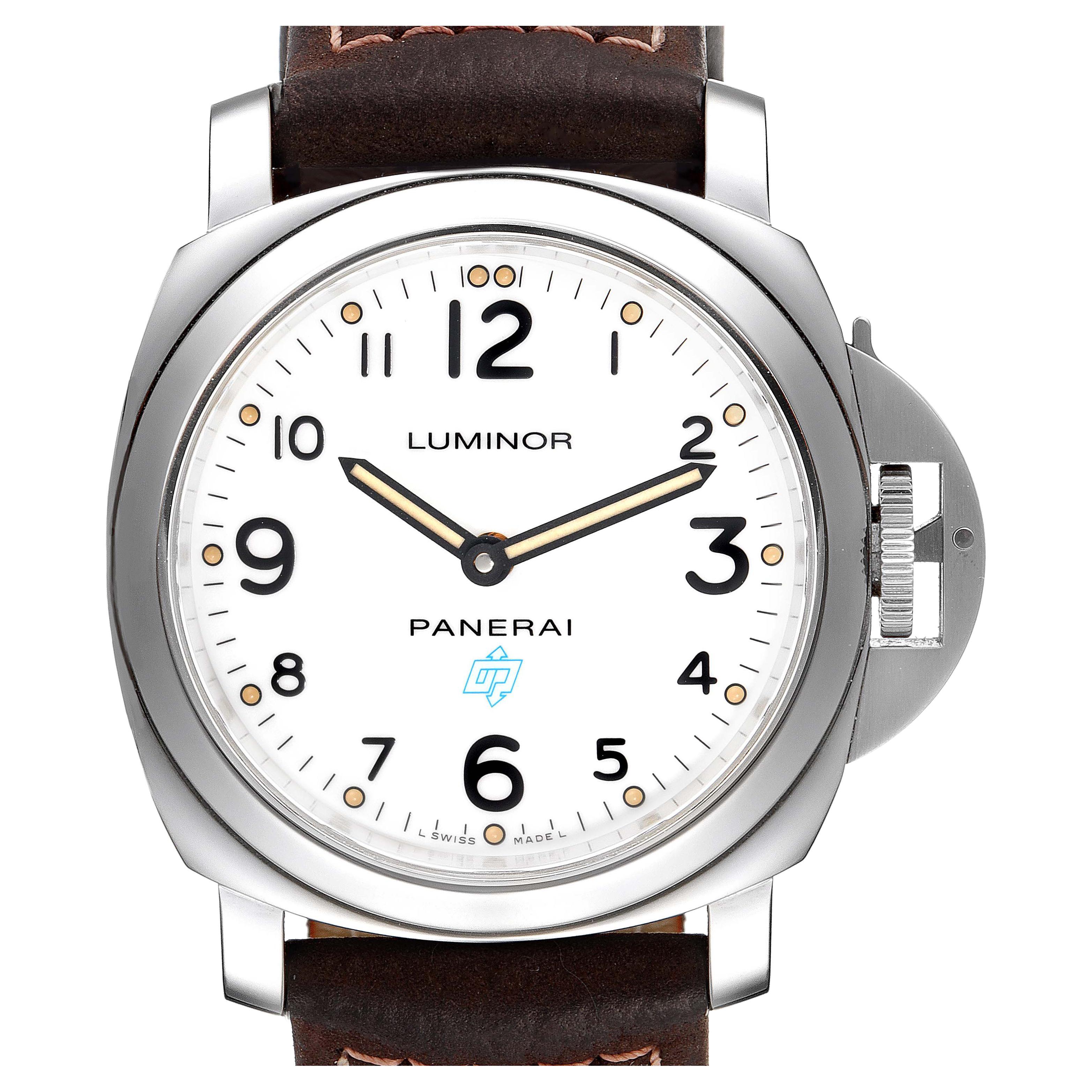 Panerai Luminor Base Logo Acciaio Steel Mens Watch PAM00630