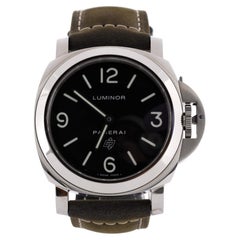 Panerai Luminor Base Logo Manual Watch Stainless Steel and Leather 44