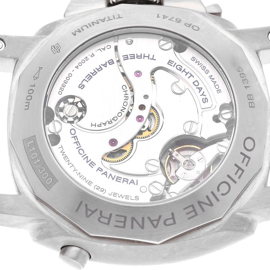 Panerai Luminor Chrono Monopulsante 8 Tage GMT Titanuhr PAM00311 Box Papiere im Angebot 2