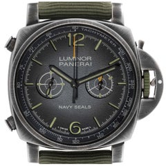 Panerai Luminor Chrono Navy Seals Limited Edition Steel Mens Watch PAM01409