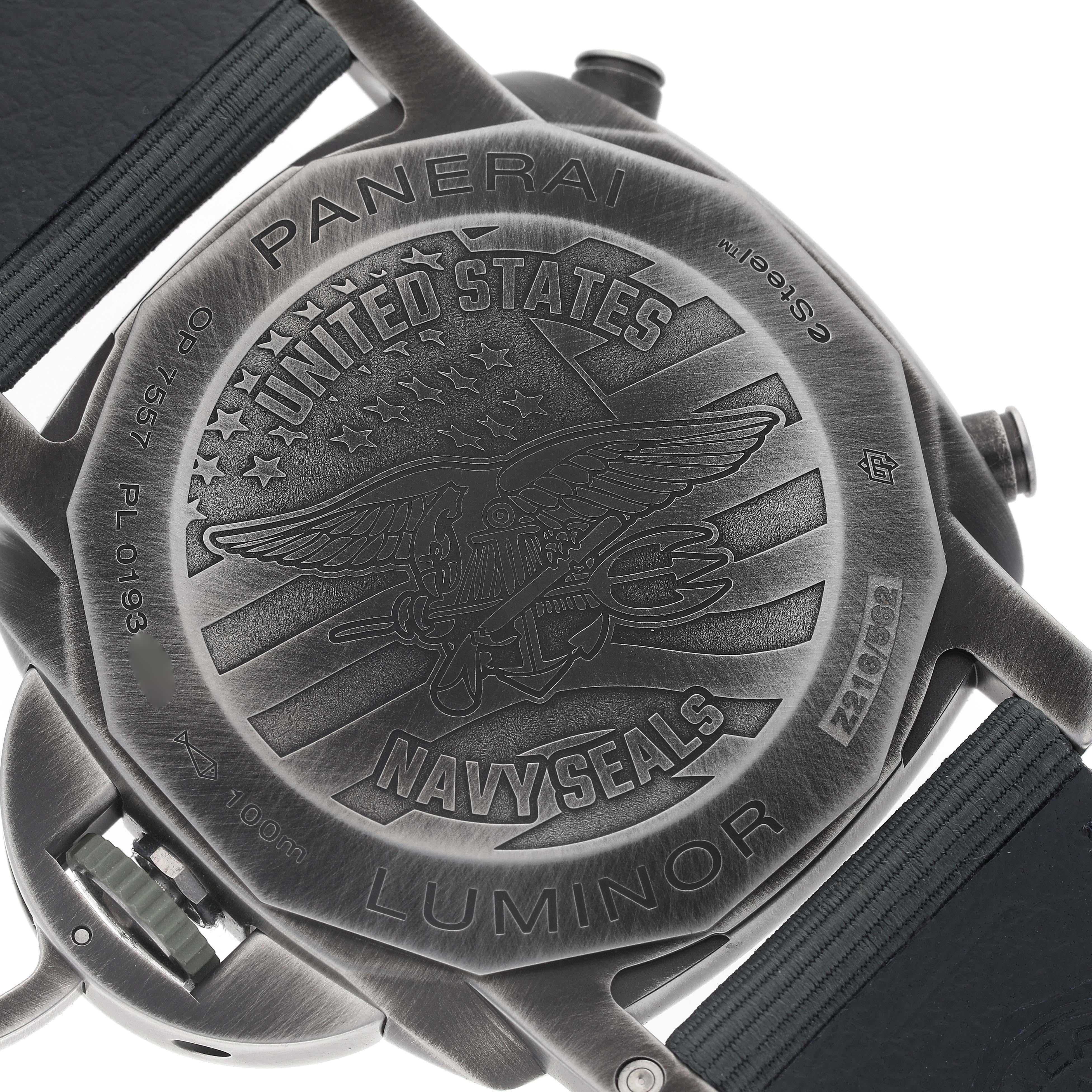 Panerai Luminor Chrono Navy Seals Limited Edition Steel Watch PAM01409 Unworn 3