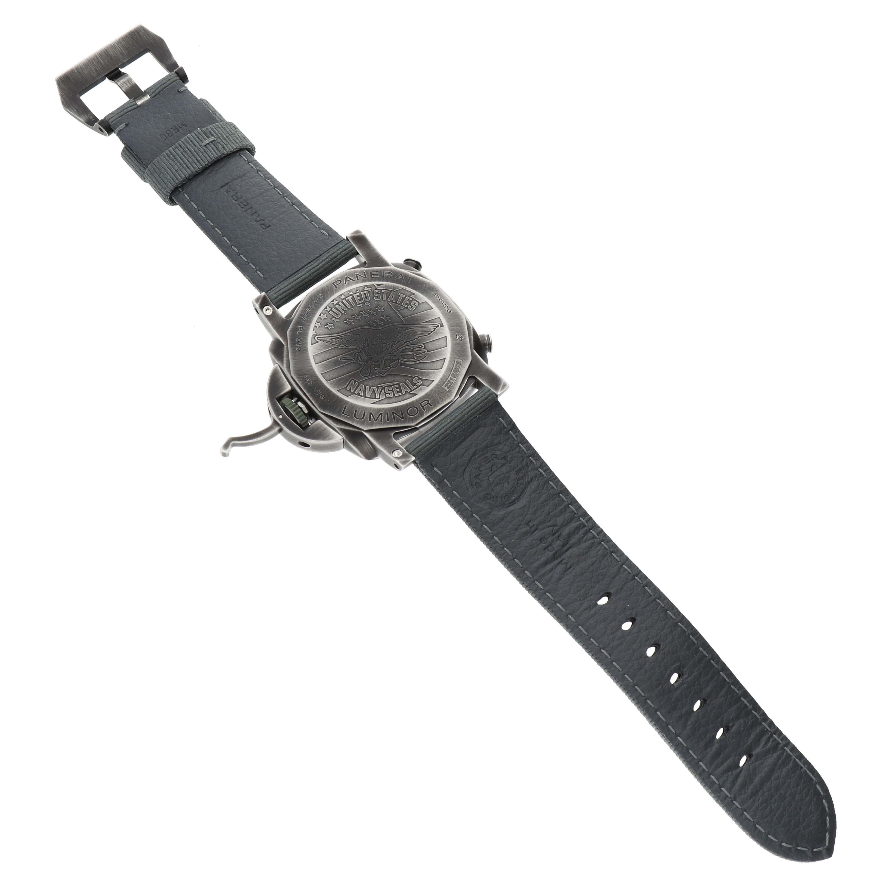 Panerai Luminor Chrono Navy Seals Limited Edition Steel Watch PAM01409 Unworn 4