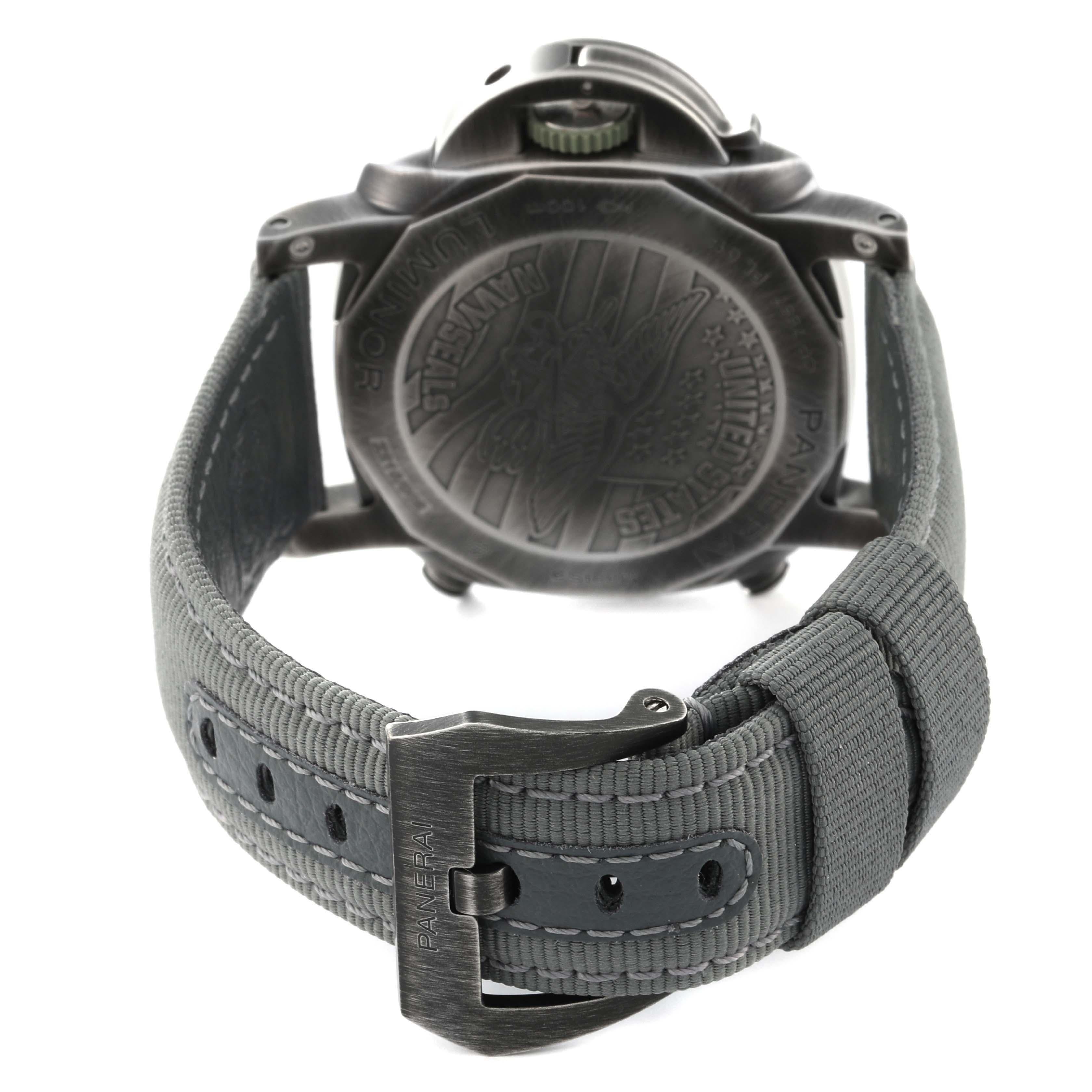 Panerai Luminor Chrono Navy Seals Limited Edition Steel Watch PAM01409 Unworn In Excellent Condition In Atlanta, GA